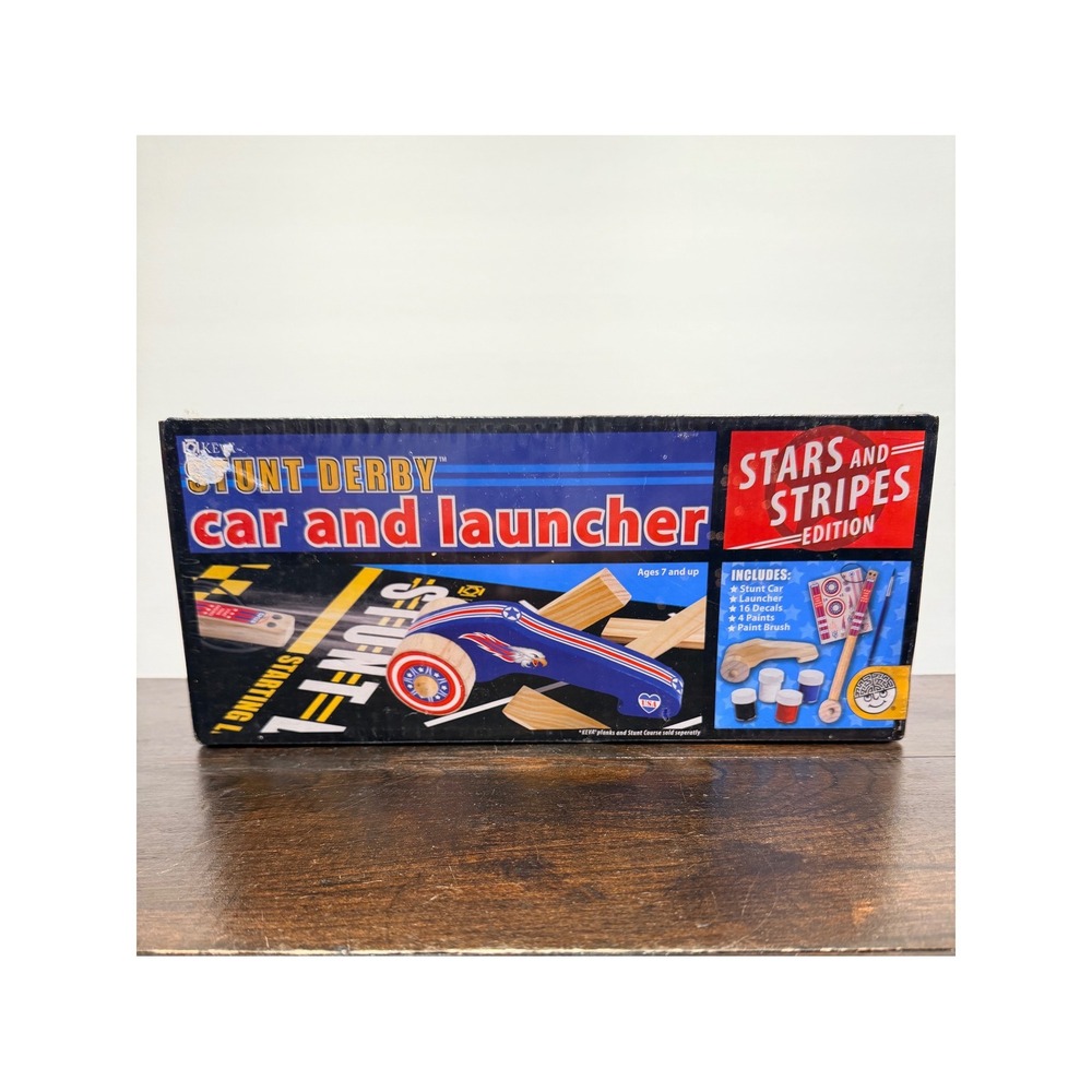 Keva Mindware Stunt Derby Car and Launcher Stars and Stripes‎ Edition